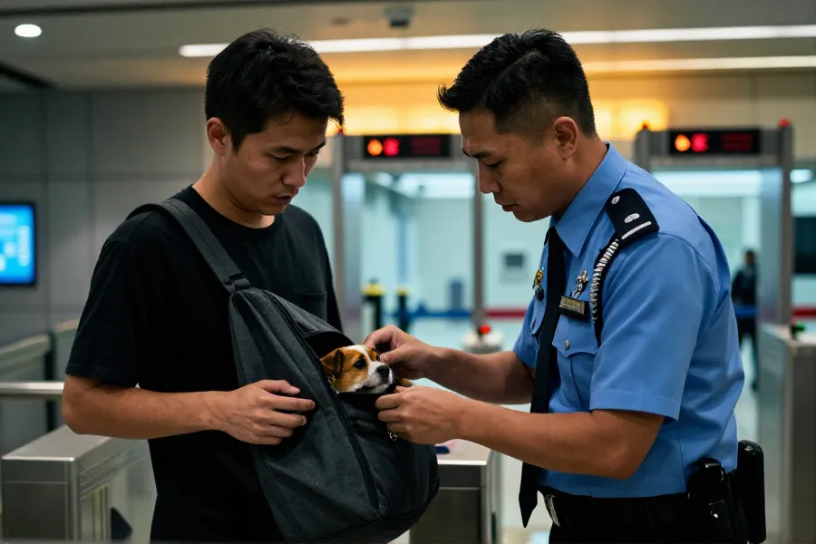 落马洲支线查获走私活犬 涉案男子被拘