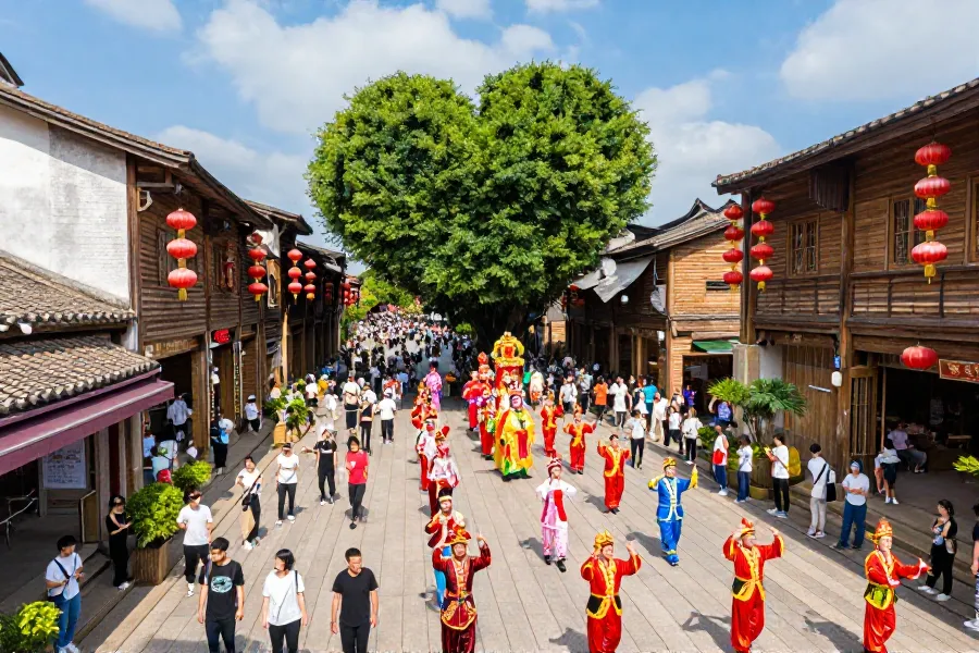 福州三坊七巷暑期花神巡游引客