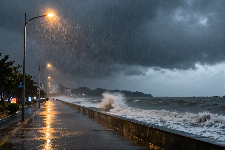 台风红霞逼近 中央气象台发暴雨红色预警