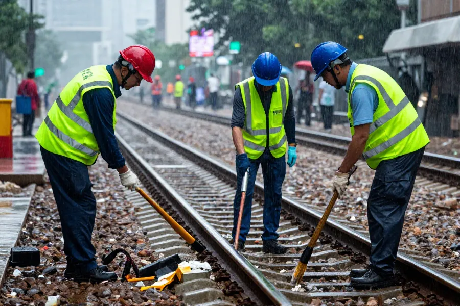 八号风球生效港铁启动露天段安全排查