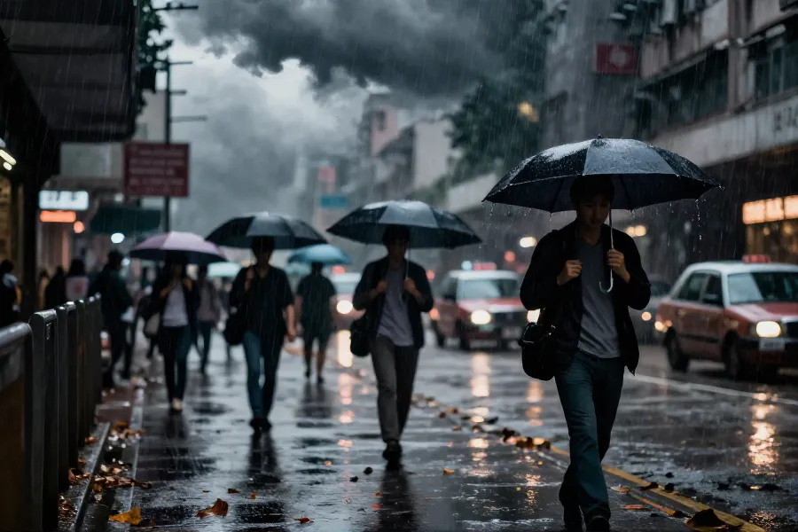 香港天文台：未来两小时雨势加大伴狂风