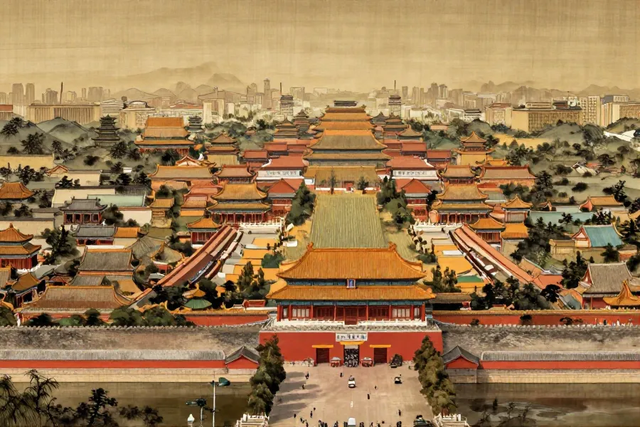 杨留义百米长卷展京华盛景