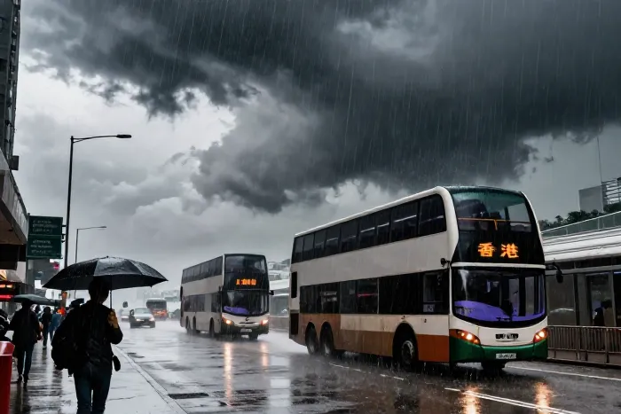 香港天文台发天气警告：雷雨带逼近雨势大