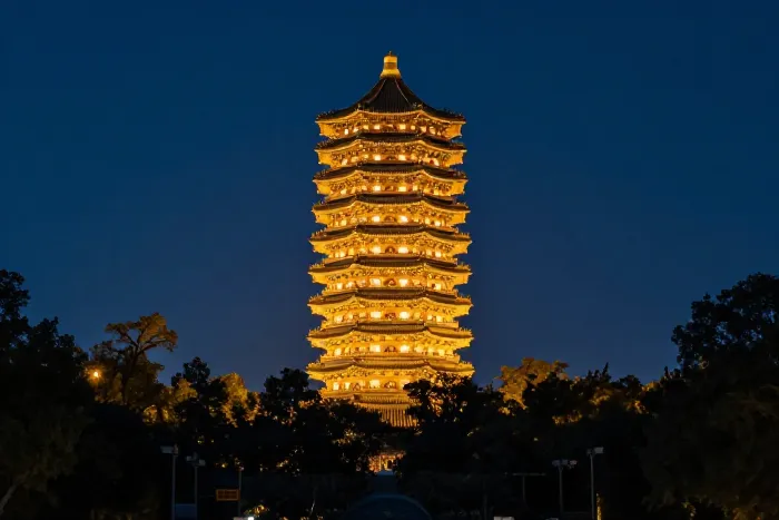 北大点亮博雅塔庆贺校友获菲尔兹奖