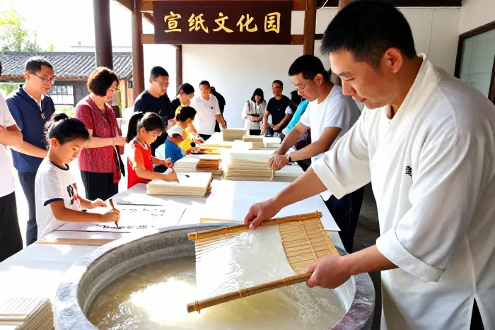 暑期宣纸文化园亲子研学热度攀升
