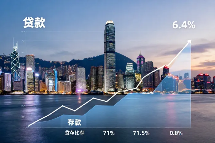 香港6月银行贷款升1.3% 存款微增0.1%