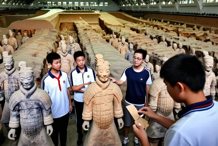 多地少年赴西安体验文物修复