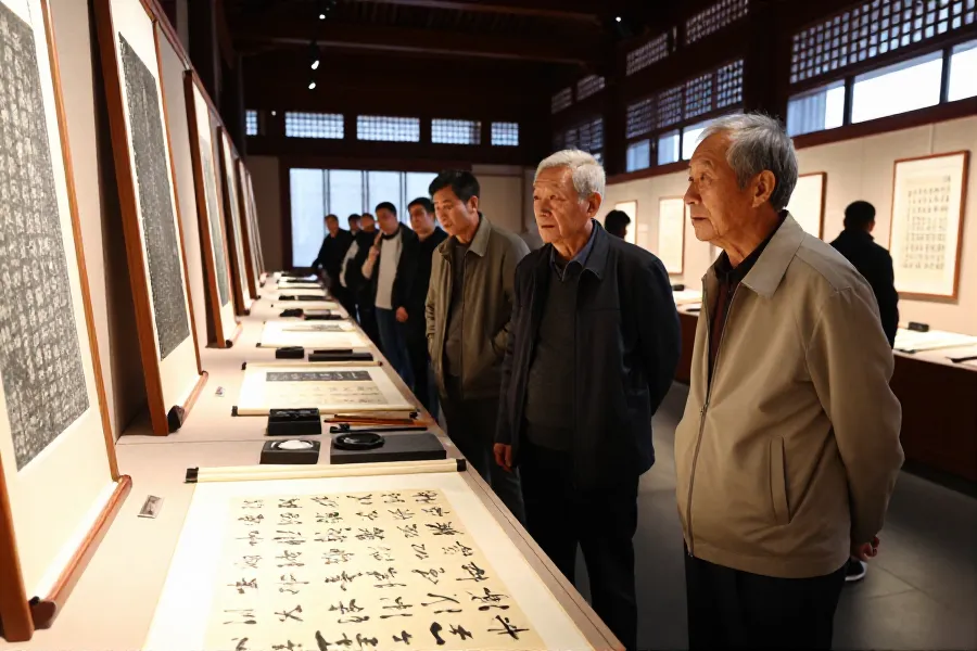 西安碑林博物馆两岸书法联展启幕