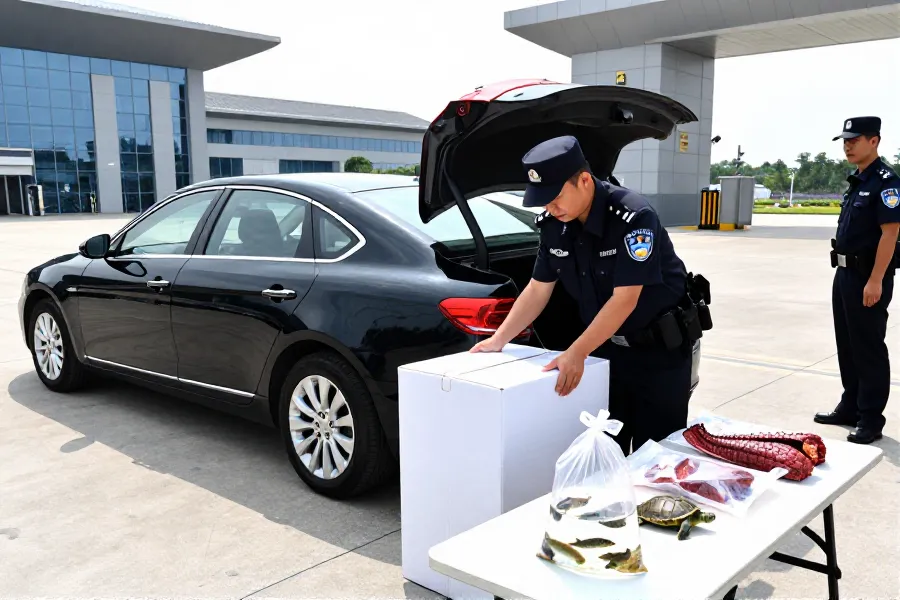 深圳湾口岸查获濒危物种制品 市值约5900元
