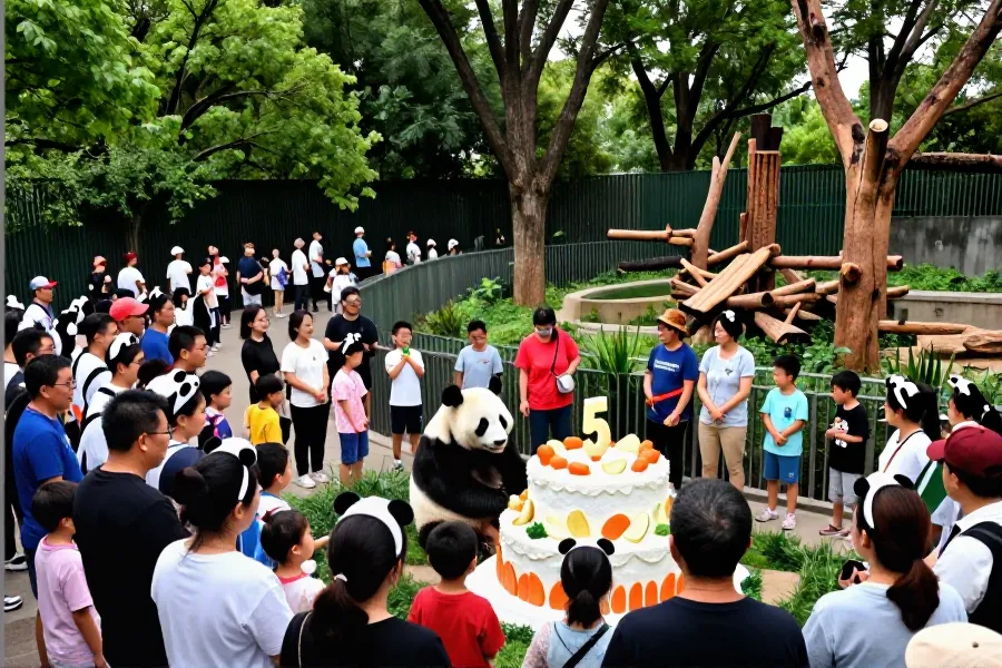宝力五岁生日庆典 华盛顿动物园洋溢欢乐