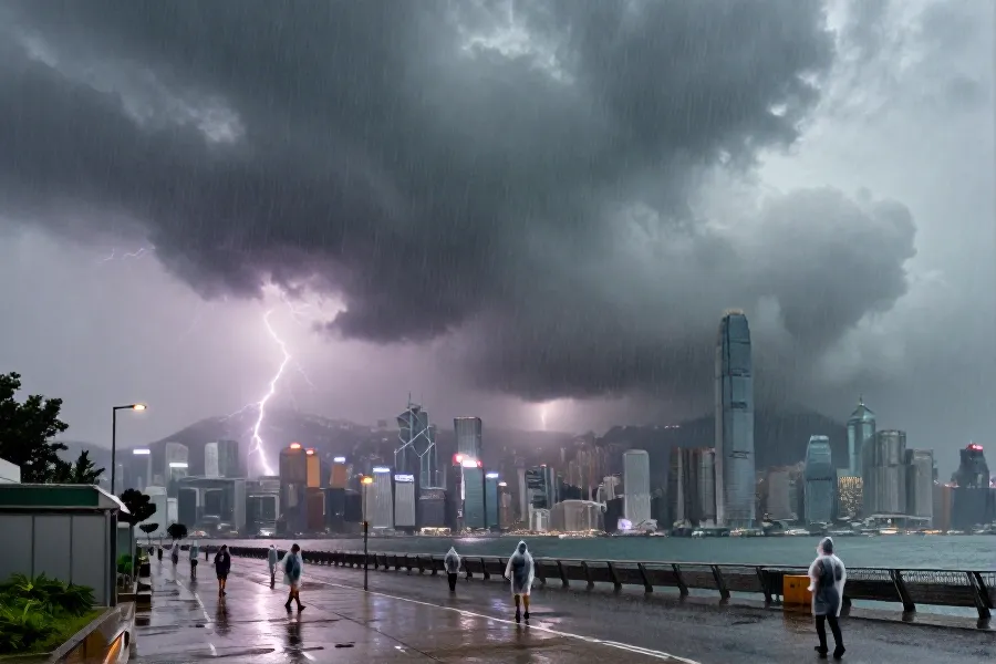 香港雷雨大风预警持续生效 市民需留意天气突变