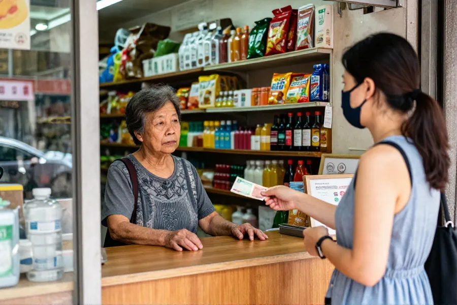 蒙面换钞骗术现世 店主婆婆识破
