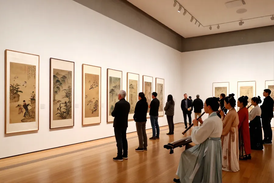 纽约展出近70幅宋代画作 呈现中国传统音乐意境