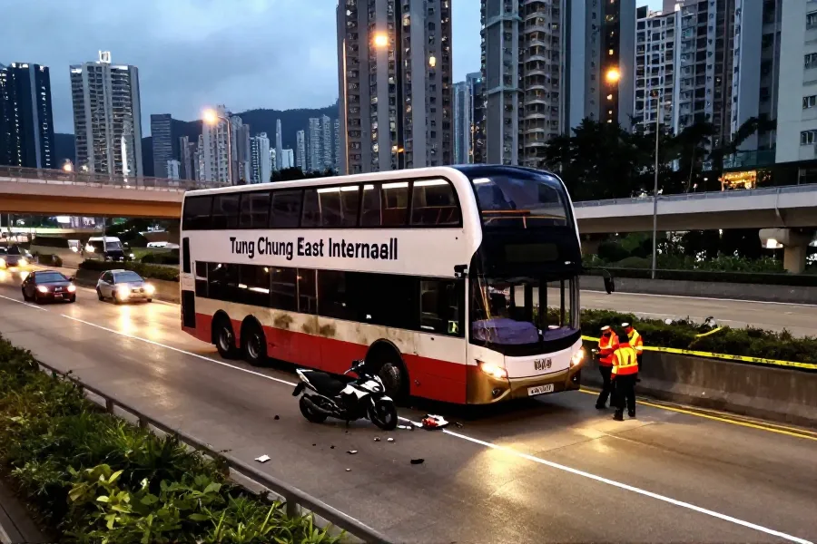 东涌巴士撞电单车 58岁司机重伤昏迷