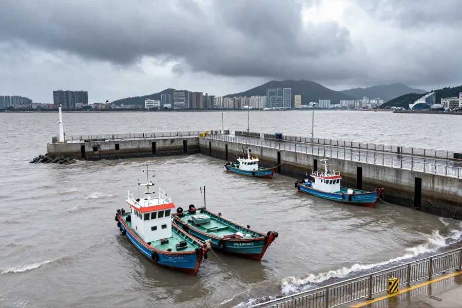 台风白海豚逼近华东 乐清多部门联动防御