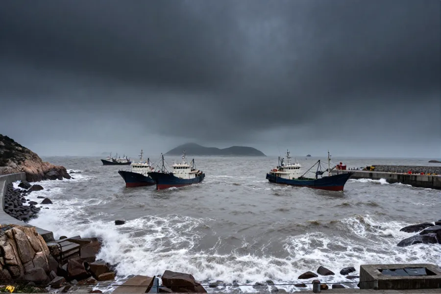台风白海豚逼近浙江 多条海岛航线将停运
