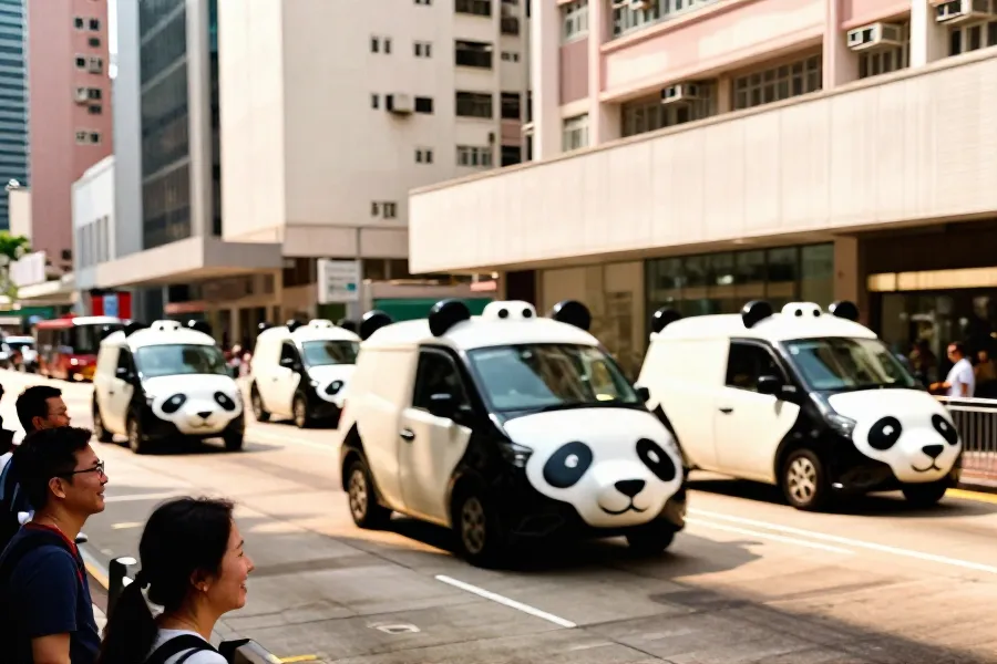 香港限定熊猫“叮叮车”巡游热潮