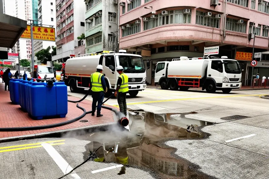 北角水管爆裂致局部停水 水务署抢修预计午夜前恢复