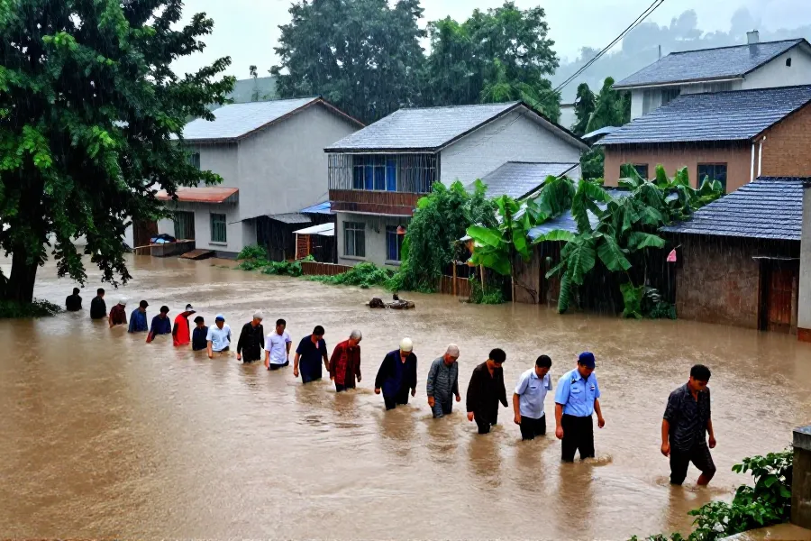 重庆石柱冷水镇暴雨零伤亡转移
