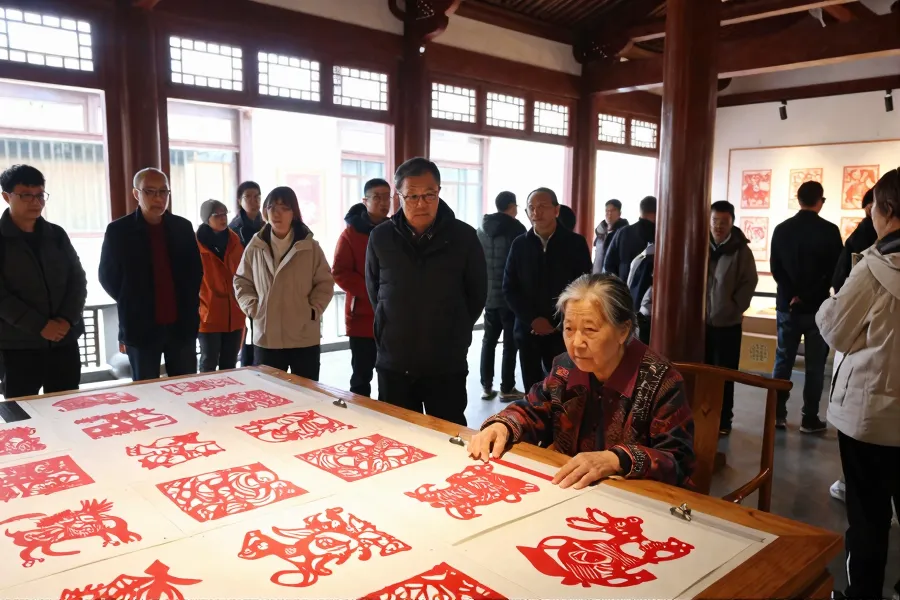 百岁匠人张月仙剪纸展在昆启幕：一把剪刀剪出世纪变迁