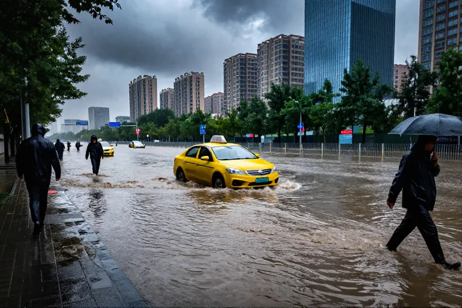 北京发布内涝蓝色预警 海淀石景山风险升级