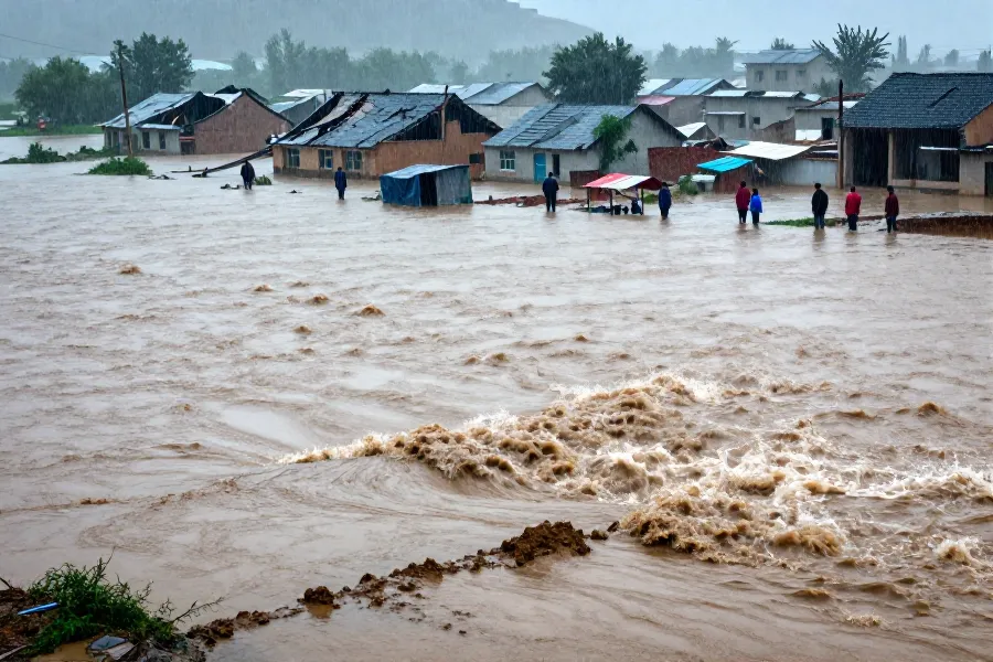 陕西柞水持续强降雨 1.3万余人转移