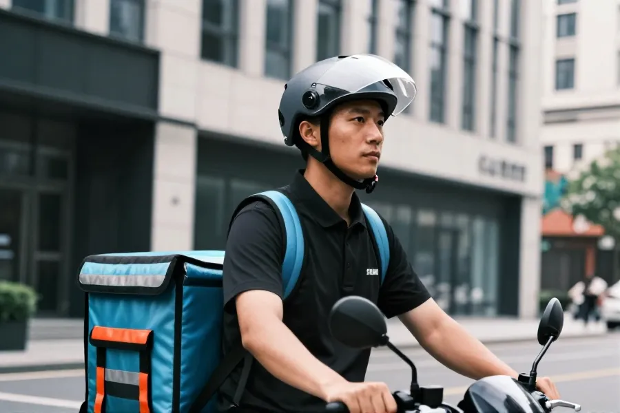 京东外卖推出AI智能头盔，用科技破解骑手配送难题
