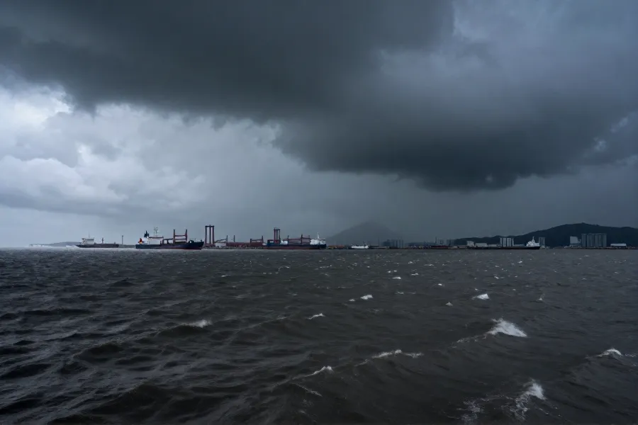 浙江近海海浪红色预警：强台风“白海豚”逼近日岸，宁波舟山港全面避风