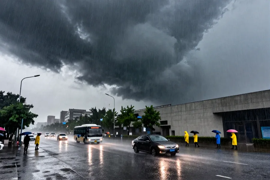 湖北迎强风雨：台风“白海豚”残余环流叠加冷空气致局部暴雨