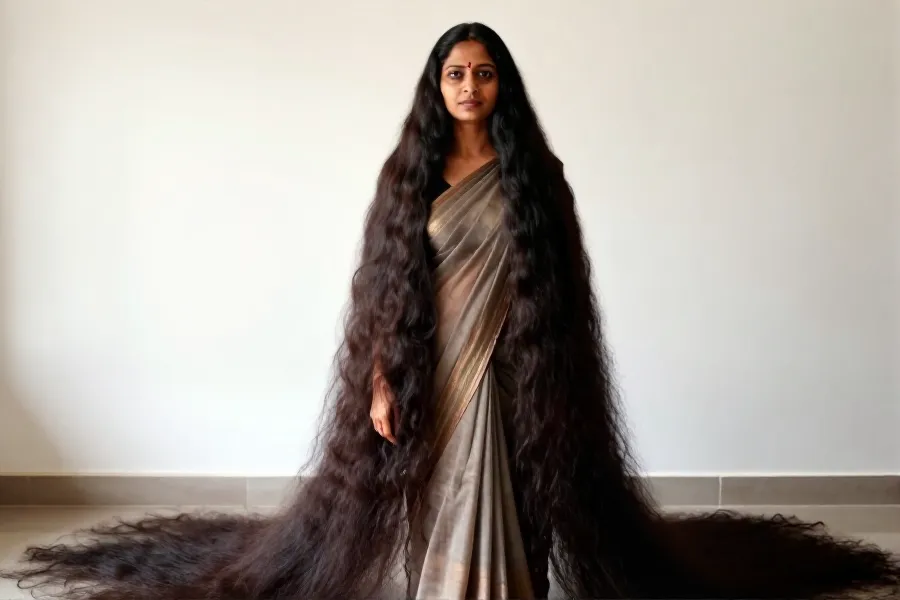 吉尼斯新纪录：印度女子Renu Dhariyal留发11年终破271.5厘米大关