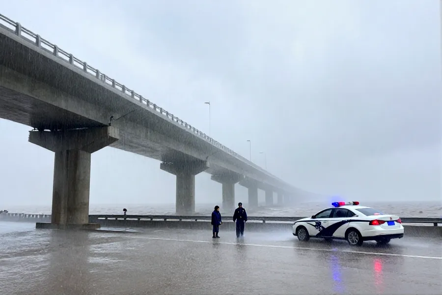 台风“白海豚”过境温州：民警泥地救民、警车变广播，10分钟极速脱险引点赞