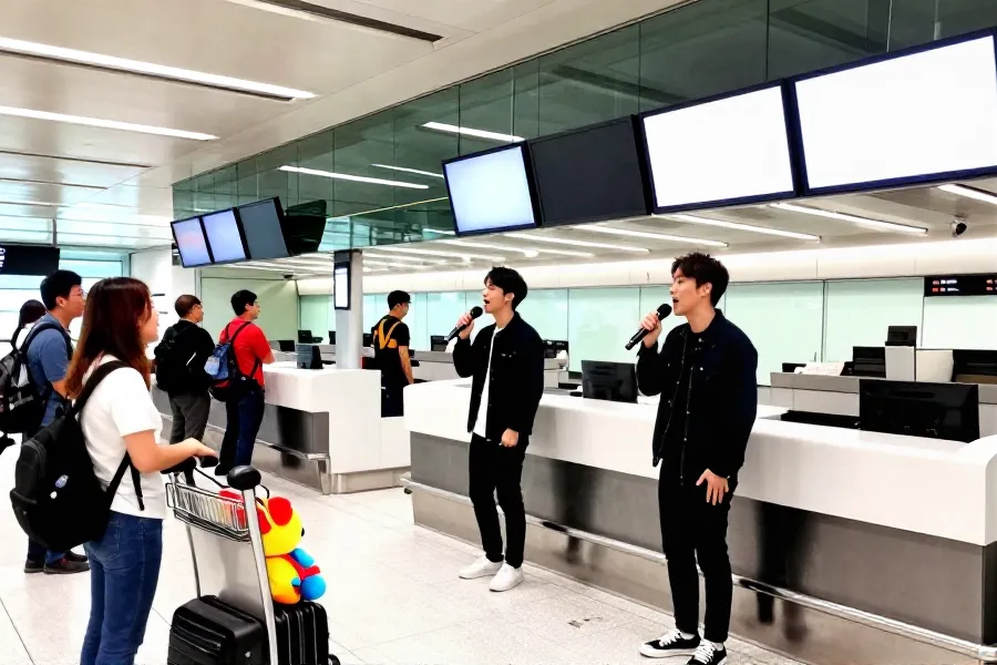 側田機場邂逅鄧建明：無預排合唱經典 贈禮謝意