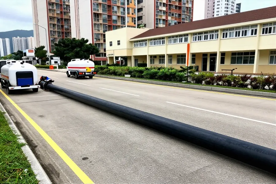 屯門青山公路水管爆漏 供水早晨9点半恢复