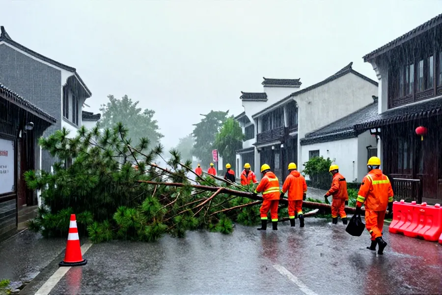 衢州应对台风“白海豚”：万余人下沉一线，多部门联动化解夜间险情
