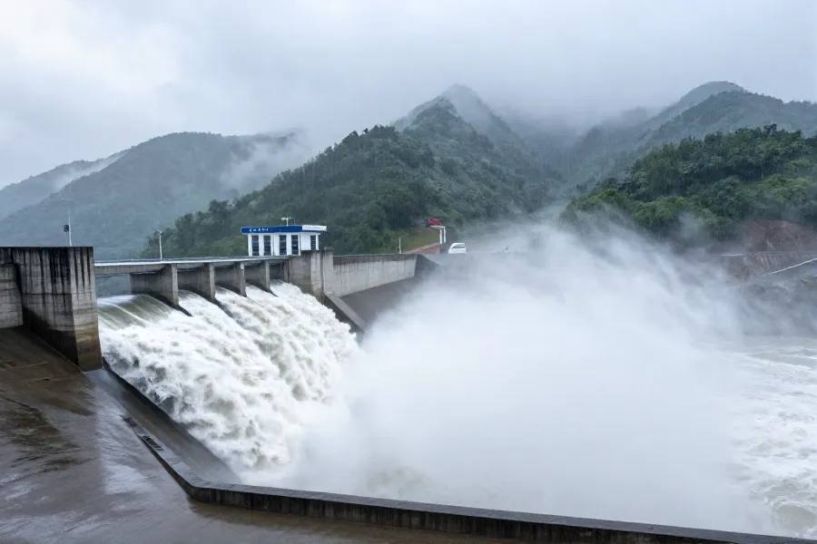 淠河现2026年第1号洪水：佛子岭水库实施主动调度泄洪