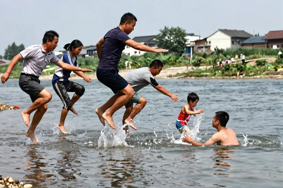 新疆民众合力救起落水孩童