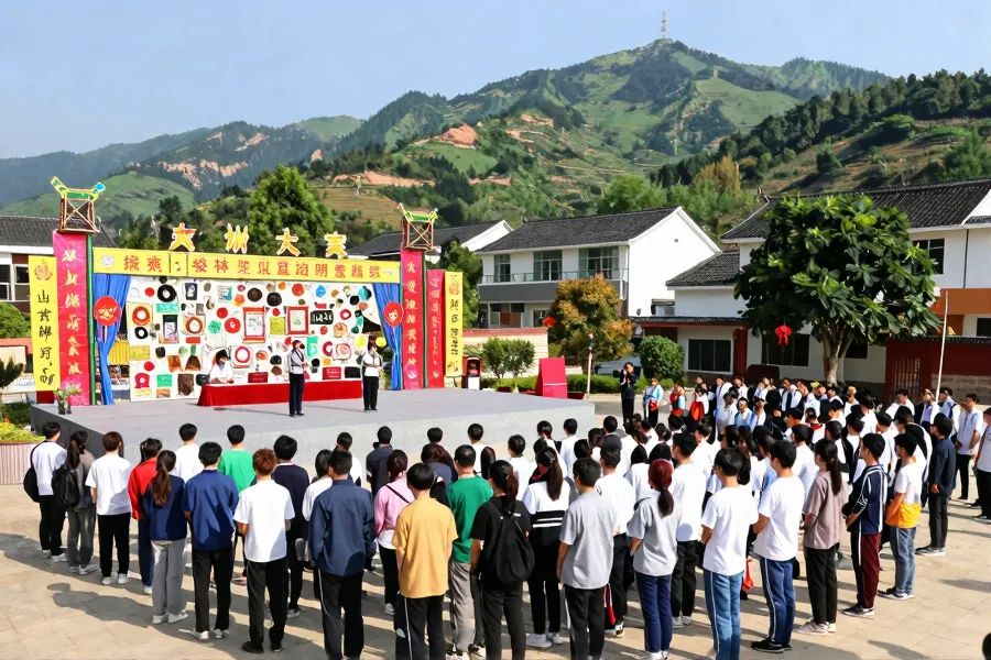 两岸青年用废弃水瓶创作地景艺术