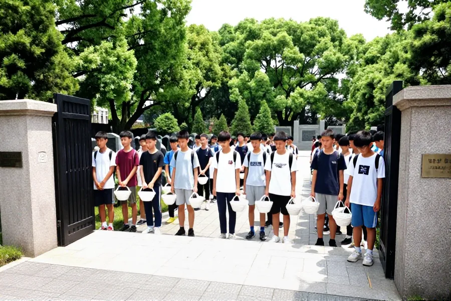 沪上龙华陵园迎来海外华裔青少年寻根瞻仰