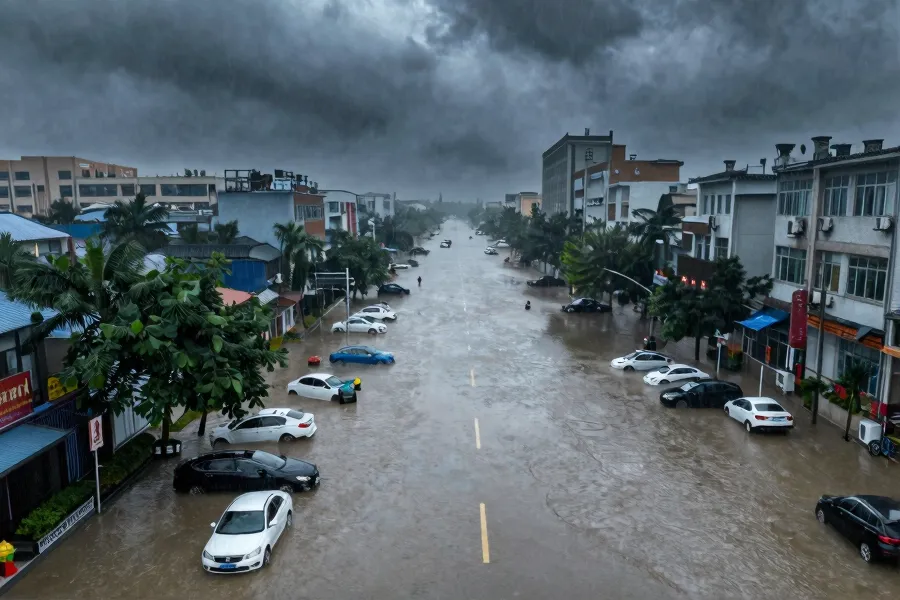 河南暴雨红色预警 多地实施五停措施