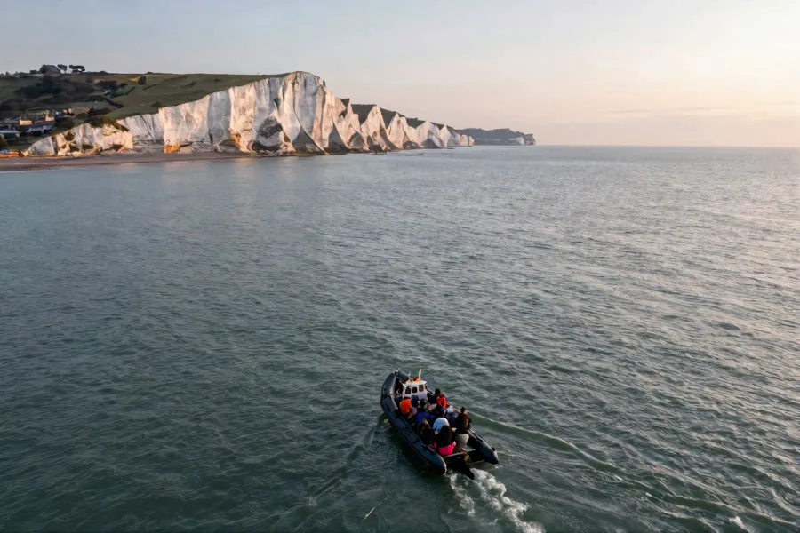 英吉利海峡偷渡人数同比降43%