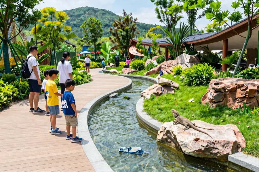 贺州鳄蜥研学基地暑期迎客忙