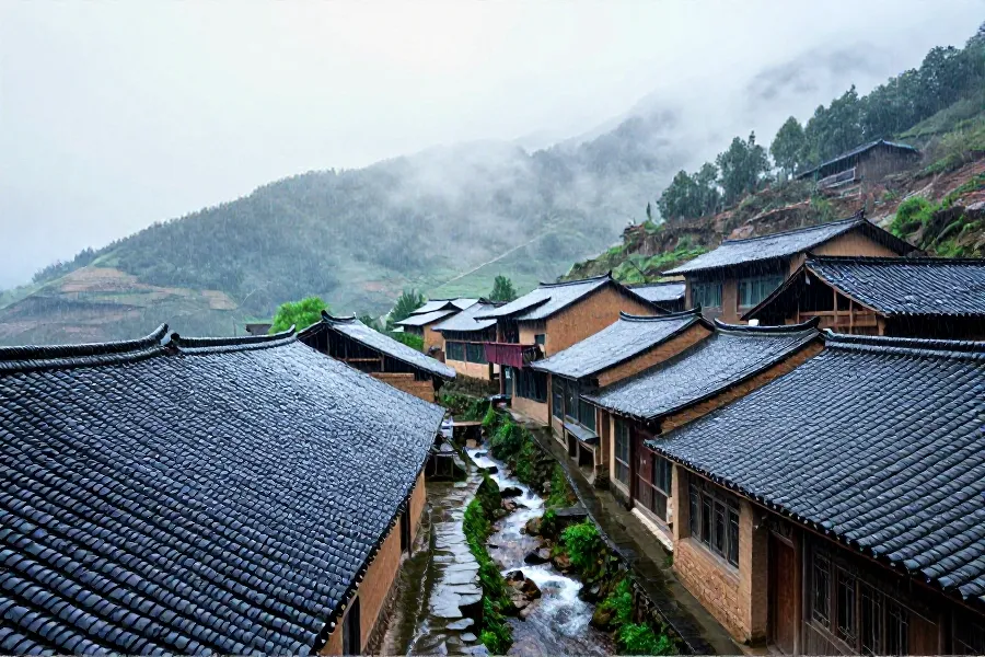 山西多地遇强降雨 排查地质隐患避险